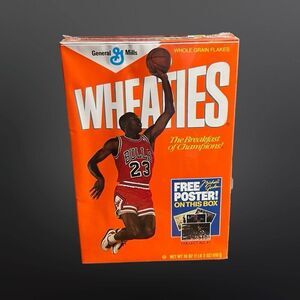Vintage 1980s Michael Jordan Factory Sealed Wheaties Box NEW (Never Opened)